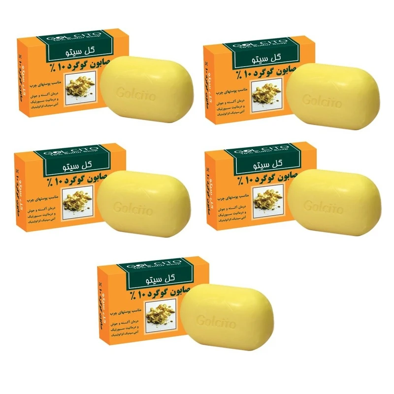 صابون گل سیتو مدل SULFIX وزن 100 گرم مجموعه 5 عددی