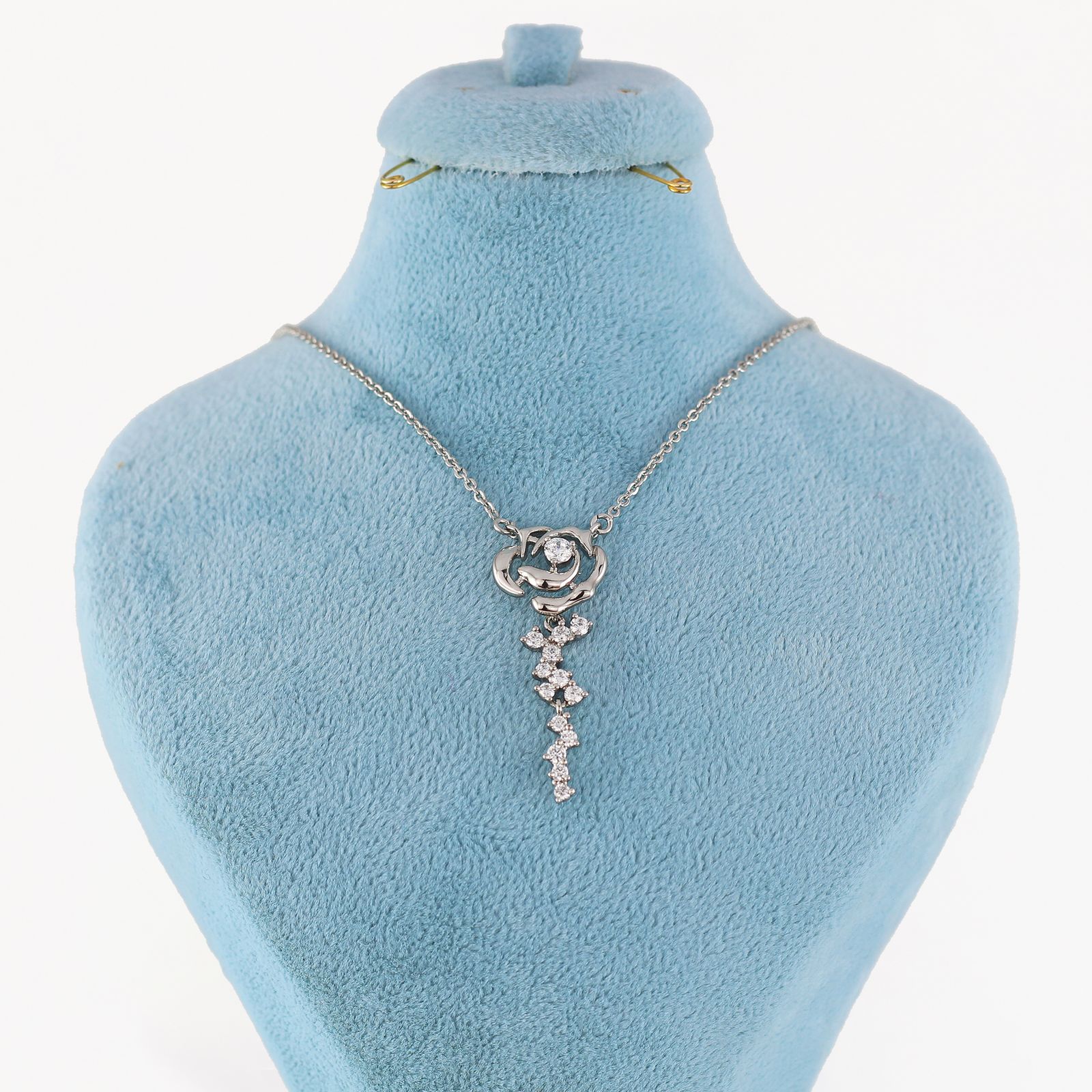 گردنبند زنانه ژوپینگ مدل گل کد AAB506 - - 1