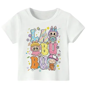 تی‌شرت آستین کوتاه دخترانه مدل LABUBU A43