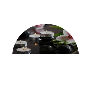 پادری مدل نیم دایره طرح شمع کد 8444 سایز 90×45 سانتی متر