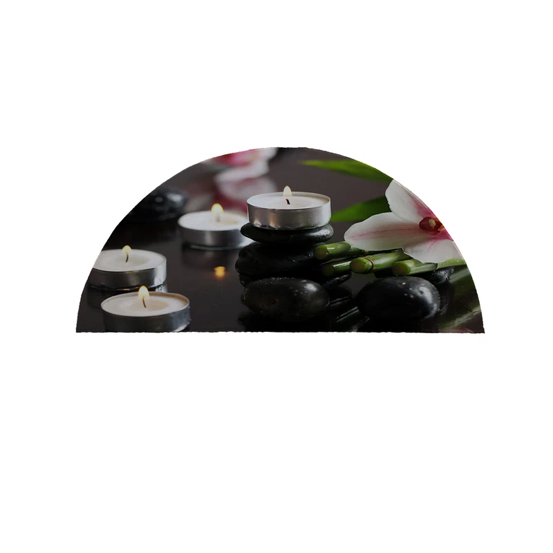 پادری مدل نیم دایره طرح شمع کد 8444 سایز 90×45 سانتی متر