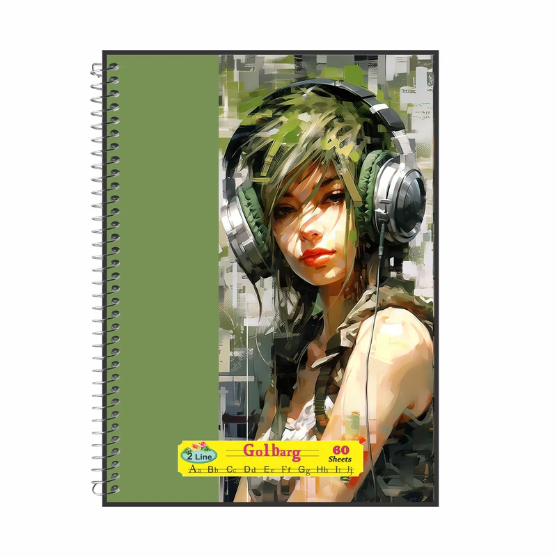 دفتر زبان 60 برگ گلبرگ مدل پسرانه کد 2348