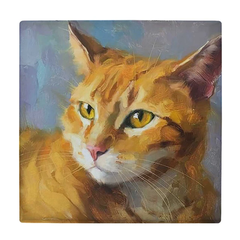 زیر لیوانی  طرح نقاشی گربه کد    6085081_5054