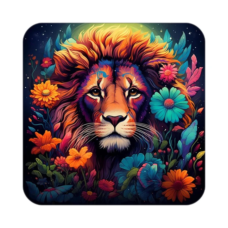 زیر لیوانی کاکتی طرح شیر مدل mp23285