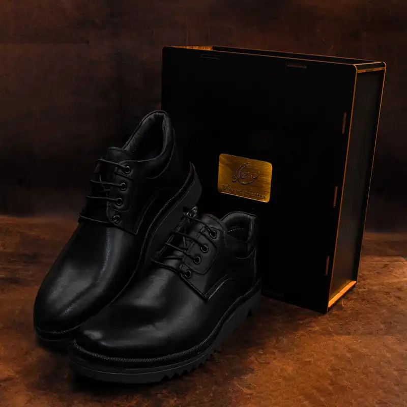 کفش روزمره مردانه چرم عطارد مدل SH05