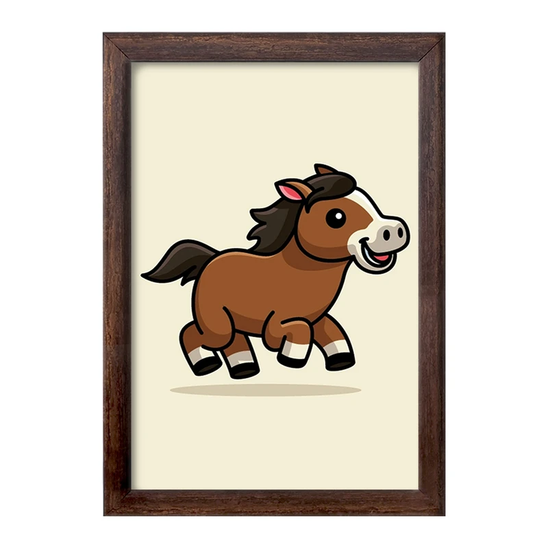 تابلو خندالو طرح حیوانات بامزه اسب کد 28201