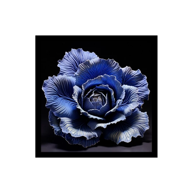 تابلو نوری بکلیت طرح طبیعت و گل آبی مدل B-MID-16977