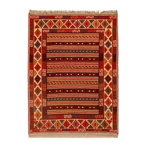گلیم دستبافت نیم متری مدل ورنی کد 99121230