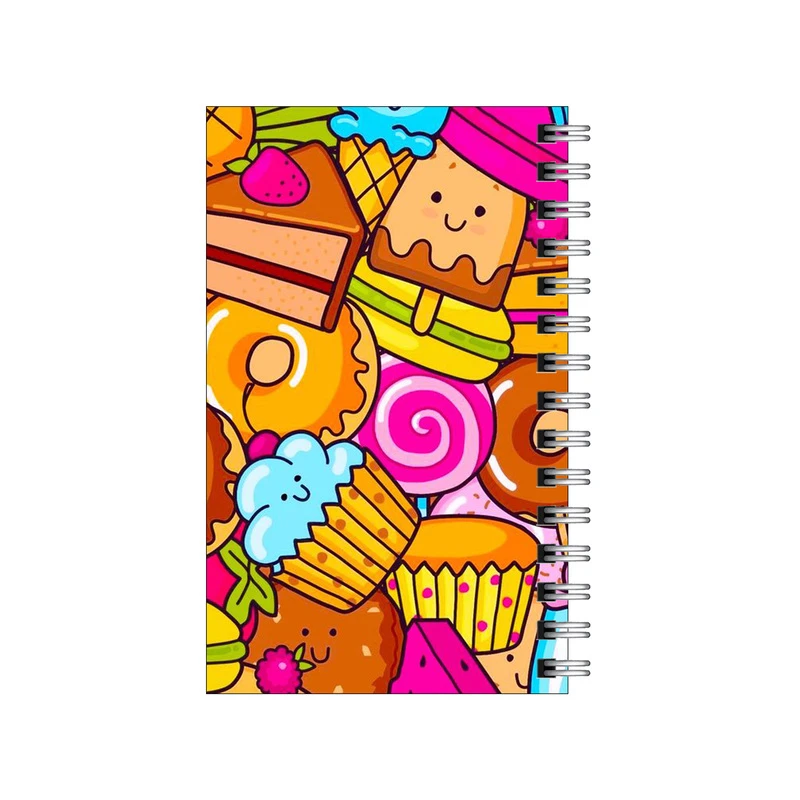 دفترچه یادداشت مدل to do list طرح پترن کیک و بستنی و کلوچه کد 4556400