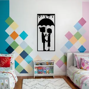استیکر دیواری کودک مدل چتر و باران
