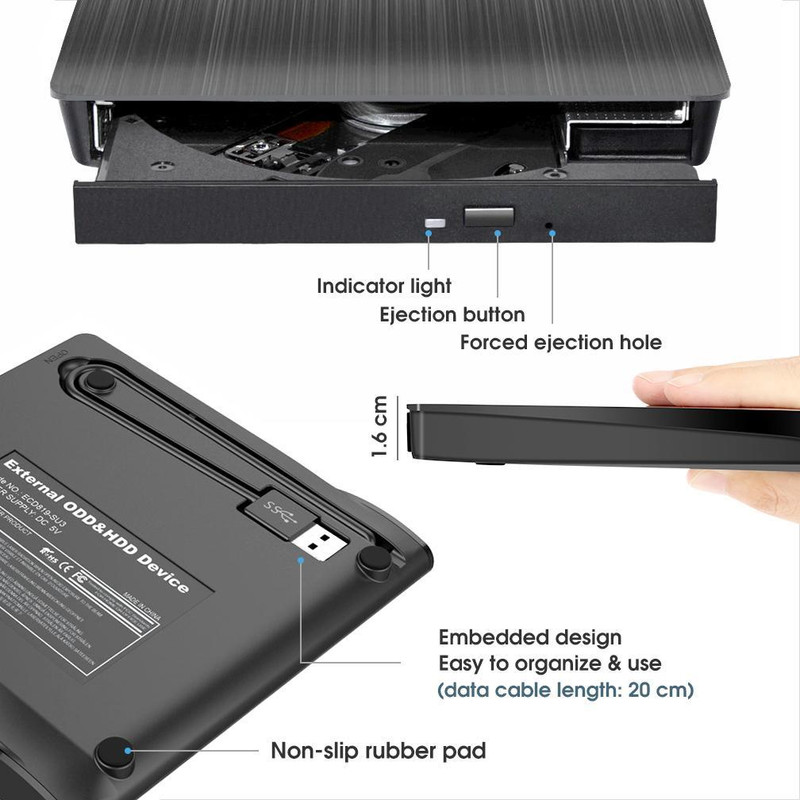 درایو DVD اکسترنال ام اس آی مدل ECD-819