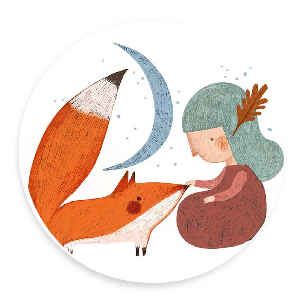 دیوارکوب طرح دخترک و روباه مدل wtb227