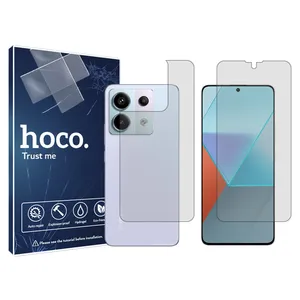 Hoco HyGEL model transparent screen protector suitable for Xiaomi Redmi Note 13 Pro mobile phone along with the back protector