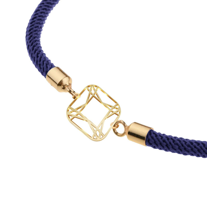 دستبند طلا 18 عیار زنانه مدوپد مدل هندسی کد D15-10331