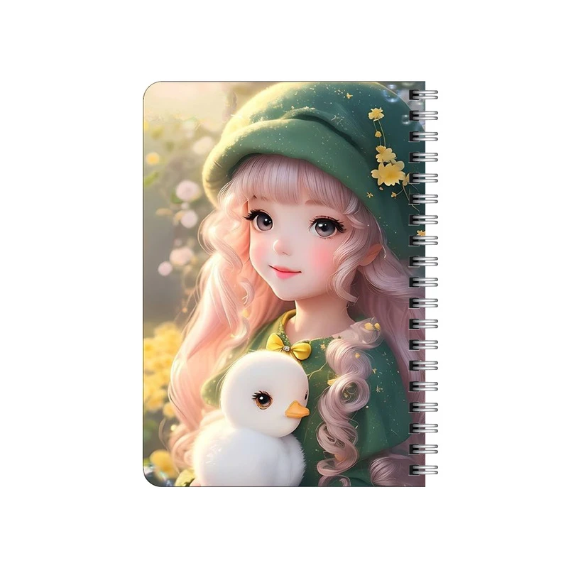 دفترچه یادداشت بامبیلیپ مدل چوبی طرح جوجه اردک و دختر کیوت کد 3973092