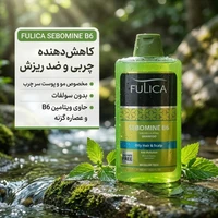 شامپو کاهشدهنده چربی و ضد ریزش مو فولیکا مخصوص پوست سر چرب، دارای شوره و خشک و موهای چرب، حجم 400 میلیلیتر مدل SEBOMINE B6، حاوی ویتامین B6، ترکیبات بدون سولفات، ضد قارچ و اسید سالیسیلیک، ضد باکتری و رطوبترسان، با عصاره گزنه