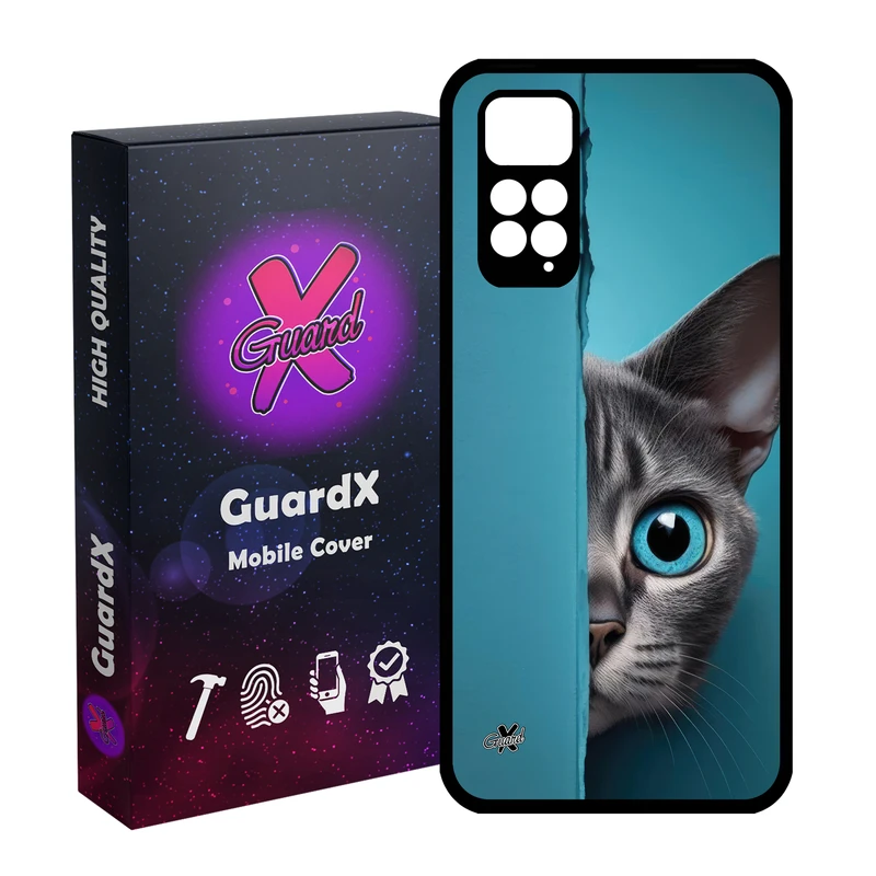 کاور گارد ایکس طرح گربه مدل Glass10673مناسب برای گوشی موبایل شیائومی Redmi Note 11S/ Note 11 4G