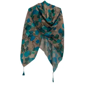 روسری زنانه مدل نخ اسپان منگوله دار کد 978