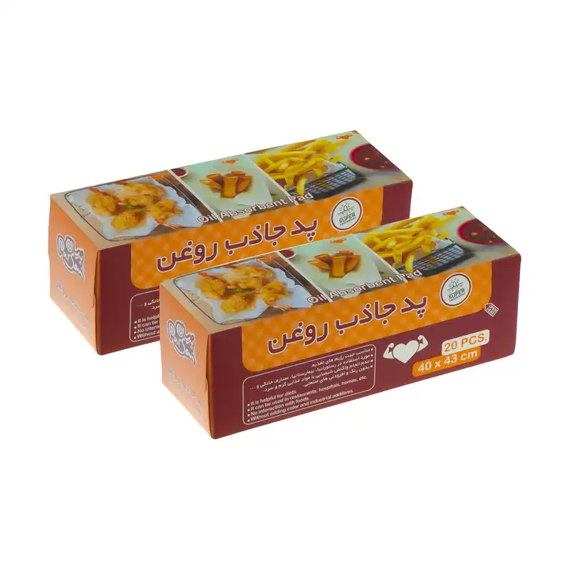 کاغذ جذب روغن پرسان کد 500206 دو بسته 20 عددی