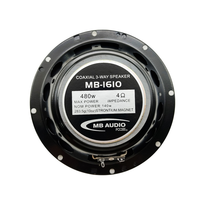 اسپیکر پشت و جلو خودرو ام بی آدیو مدل MB 1610 سایز 6.5 اینچ بسته دو عددی