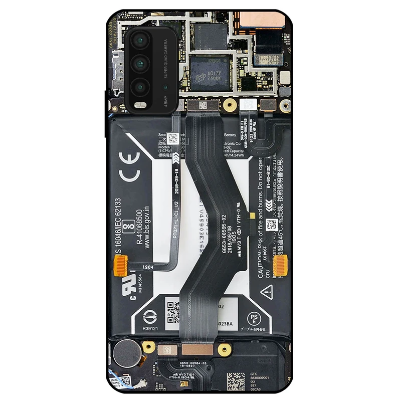 کاور مگافون طرح برد موبایل مدل 8004 مناسب برای گوشی موبایل شیائومی Redmi 9T