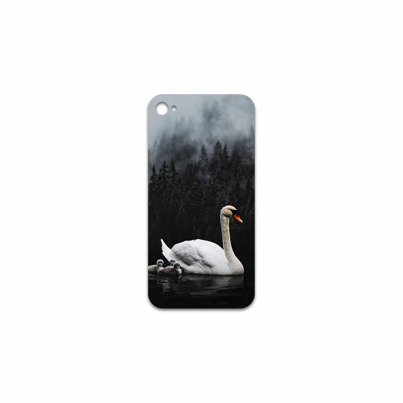 برچسب پوششی ماهوت مدل Swan Lake مناسب برای گوشی موبایل اپل iPhone 4s