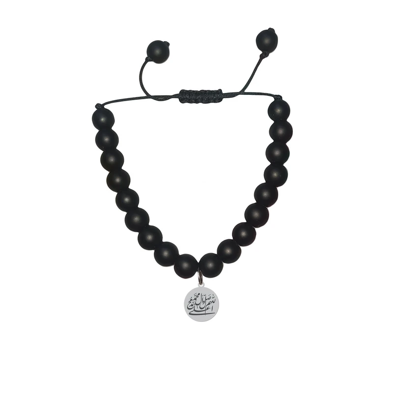 دستبند مهره‌ای هایکا طرح مذهبی صلوات کد Jac.h 93