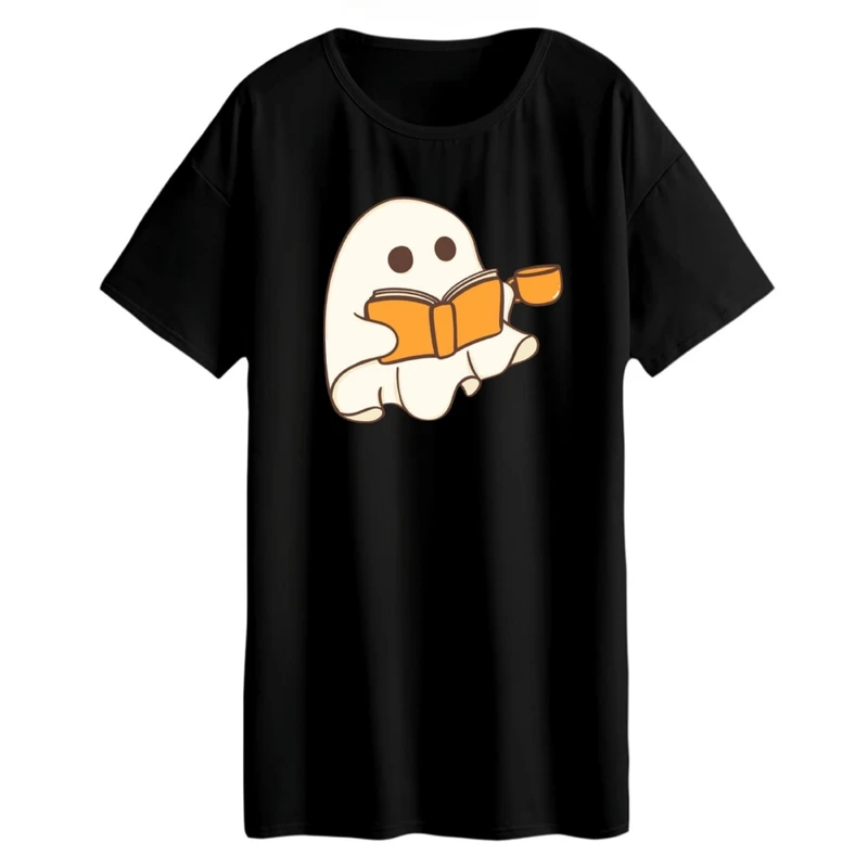 تی شرت لانگ زنانه مدل روح و کتاب