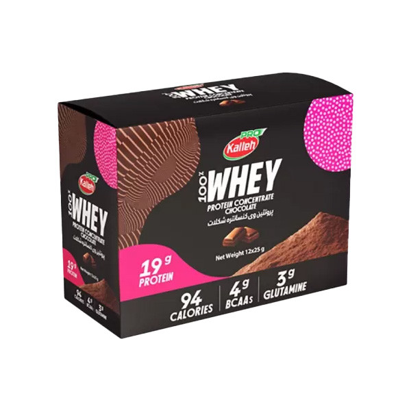 پروتئین وی شکلاتی کاله پرو - 25 گرم بسته 12 عددی پروتئین وی شکلاتی کاله پرو - 25 گرم بسته 12 عددی
