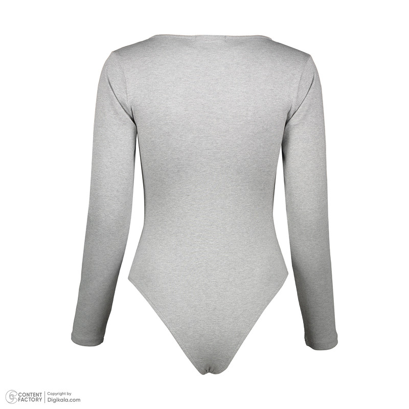 بادی آستین بلند زنانه افراتین کد 9576 رنگ طوسی روشن