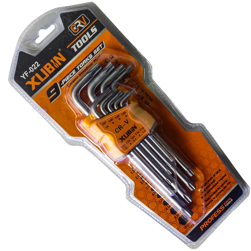 آچار آلن ستاره ای ژوبین مدل BN-2510 مجموعه 9 عددی