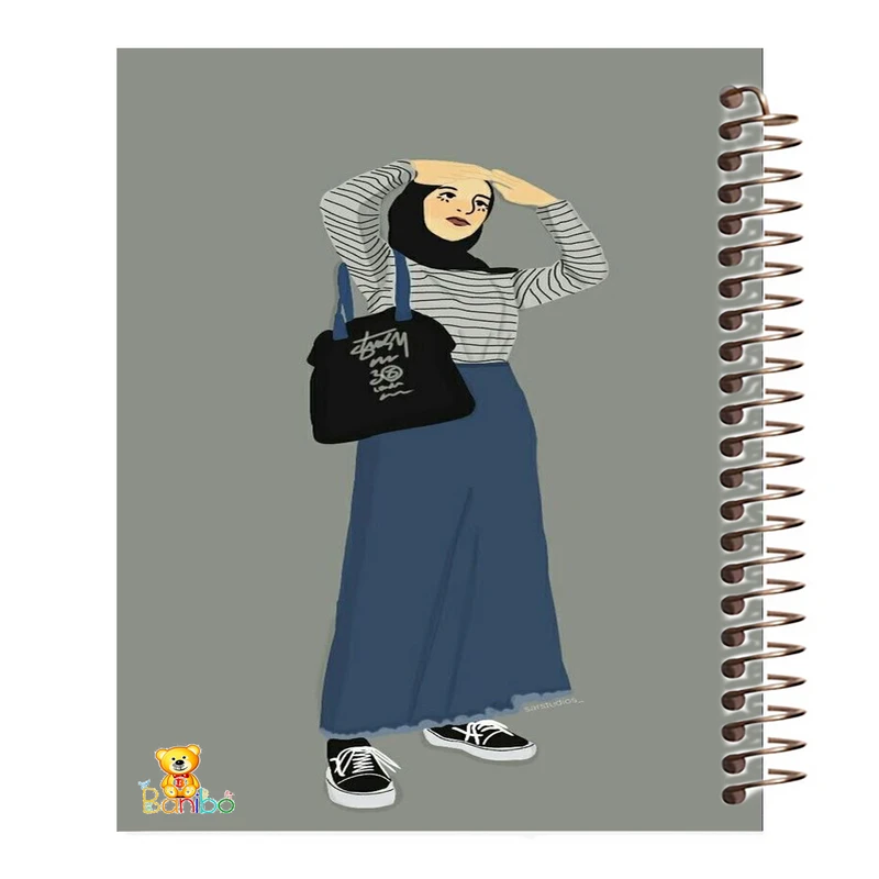 دفتر نقاشی 100 برگ سیمی بانیبو مدل دختر کد 4318