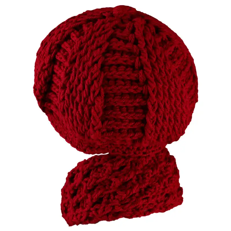 ست کلاه و شال گردن بافتنی طرح فرانسوی مدل قلاب بافی 2024