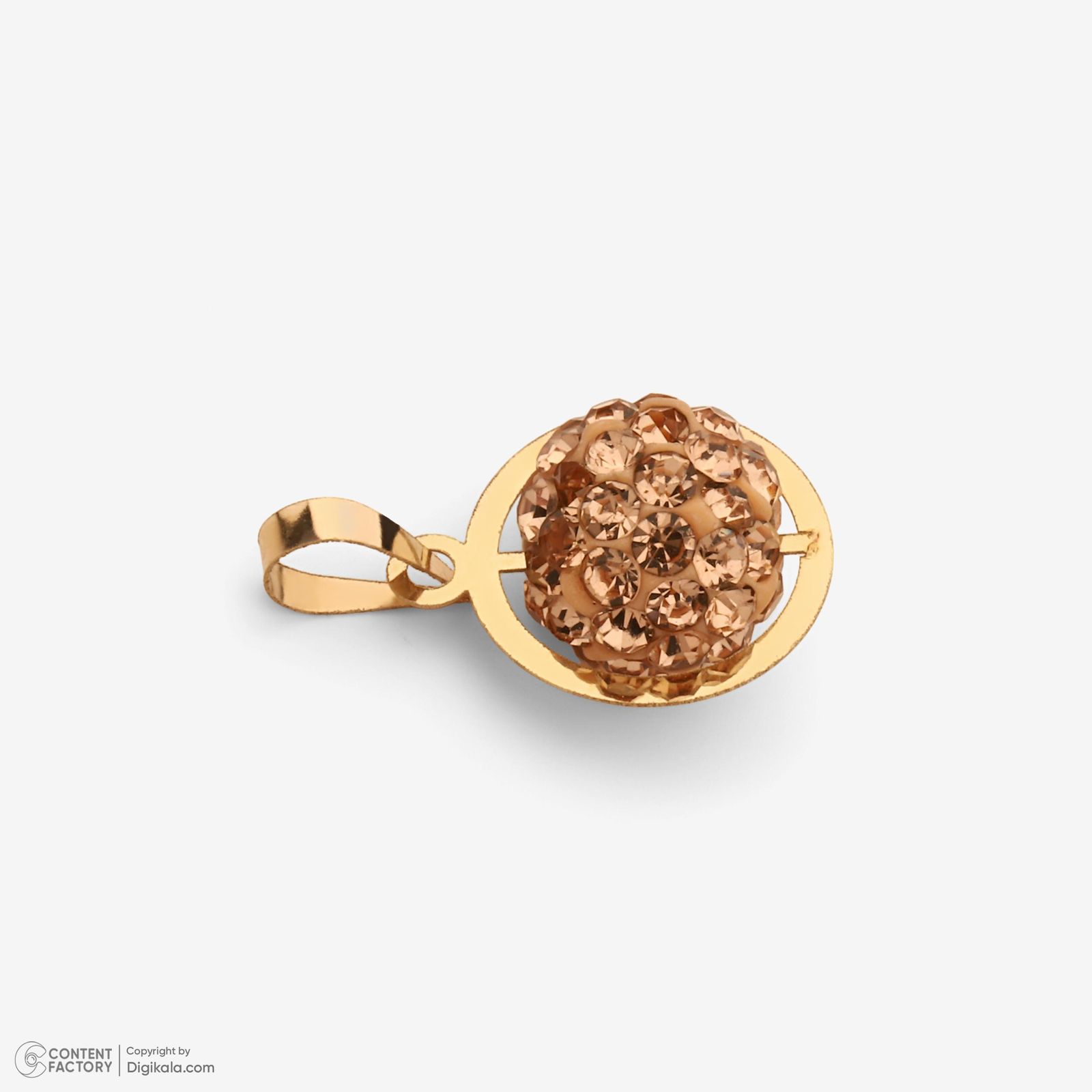 آویز گردنبند طلا 18 عیار زنانه حافا گلد طرح گوی کد a013 -  - 4