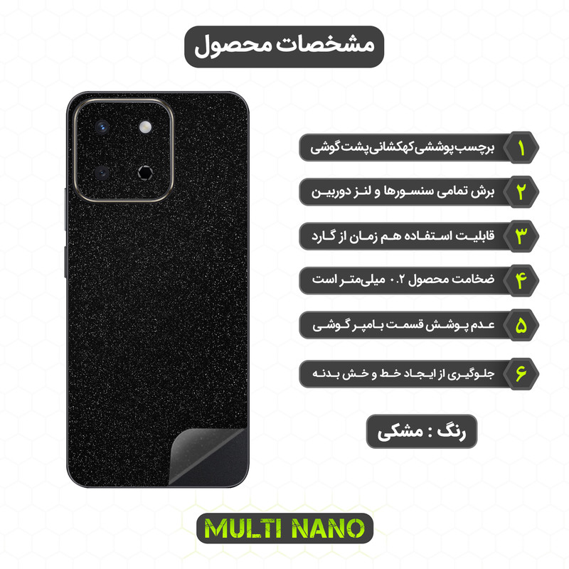 برچسب پوششی مولتی نانو طرح کهکشانی مدل X-F1G مناسب برای گوشی موبایل آنر X7c