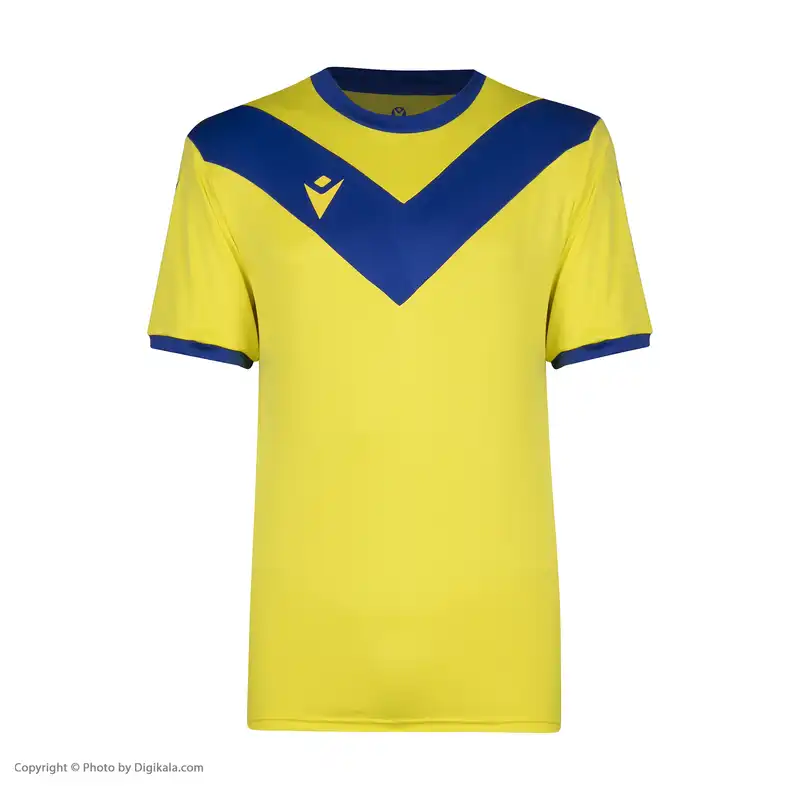 ست پیراهن و شورت ورزشی مردانه مکرون مدل پالرمو رنگ زرد