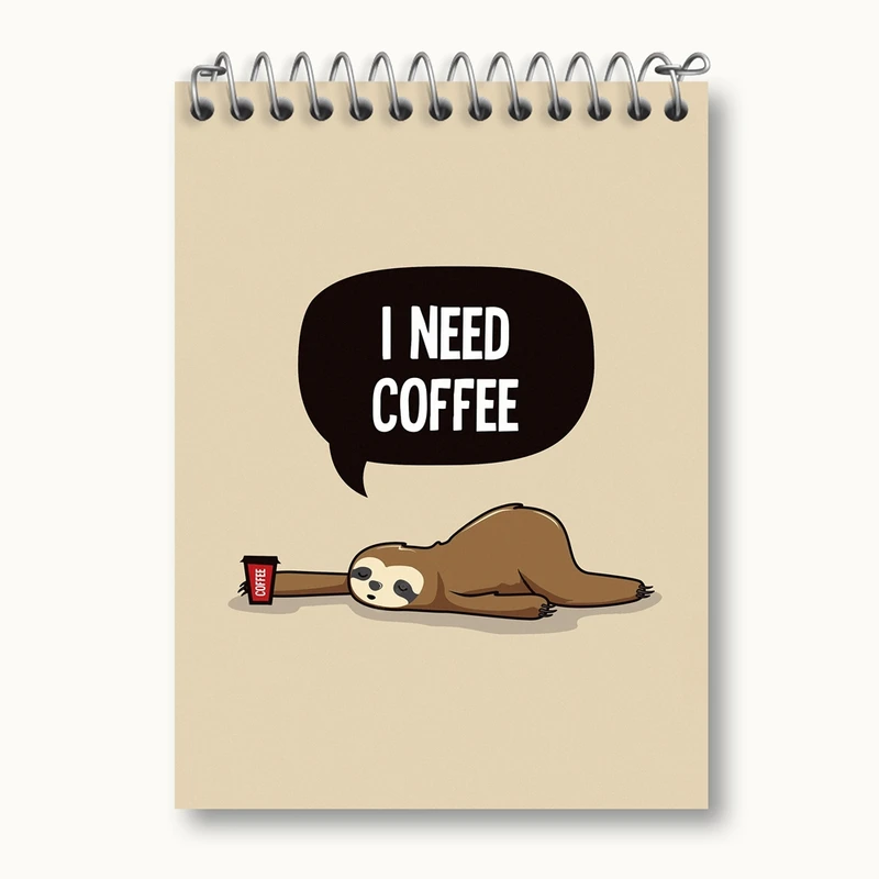 دفتر یادداشت 50 برگ خندالو مدل قهوه Coffee کد 22010