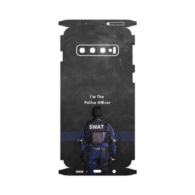 برچسب پوششی ماهوت مدل Police Officer-FullSkin مناسب برای گوشی موبایل سامسونگ Galaxy S10