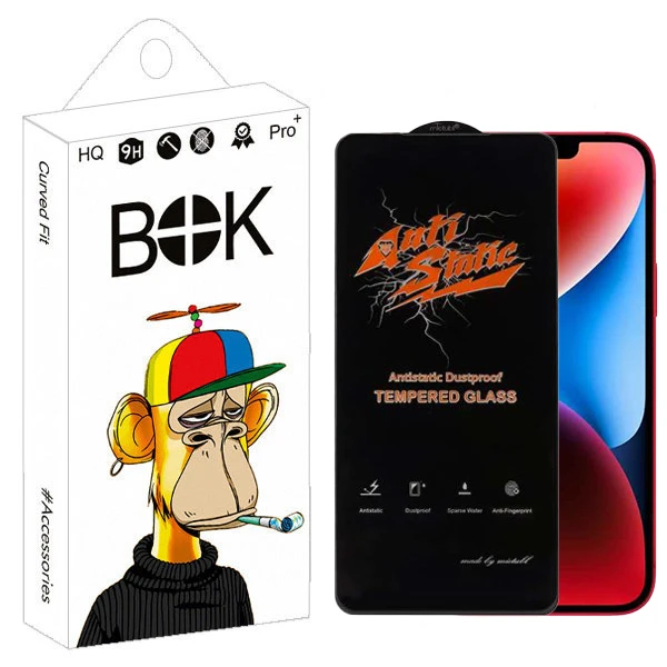 محافظ صفحه نمایش بوک مدل Antistatic Glavers مناسب برای گوشی موبایل اپل Iphone 14 plus / 13 pro Max