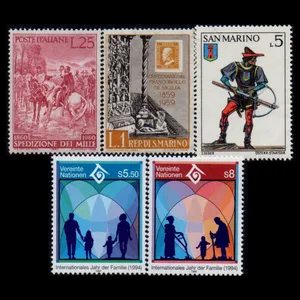 تمبر یادگاری مدل خارجی مجموعه 5 عددی 