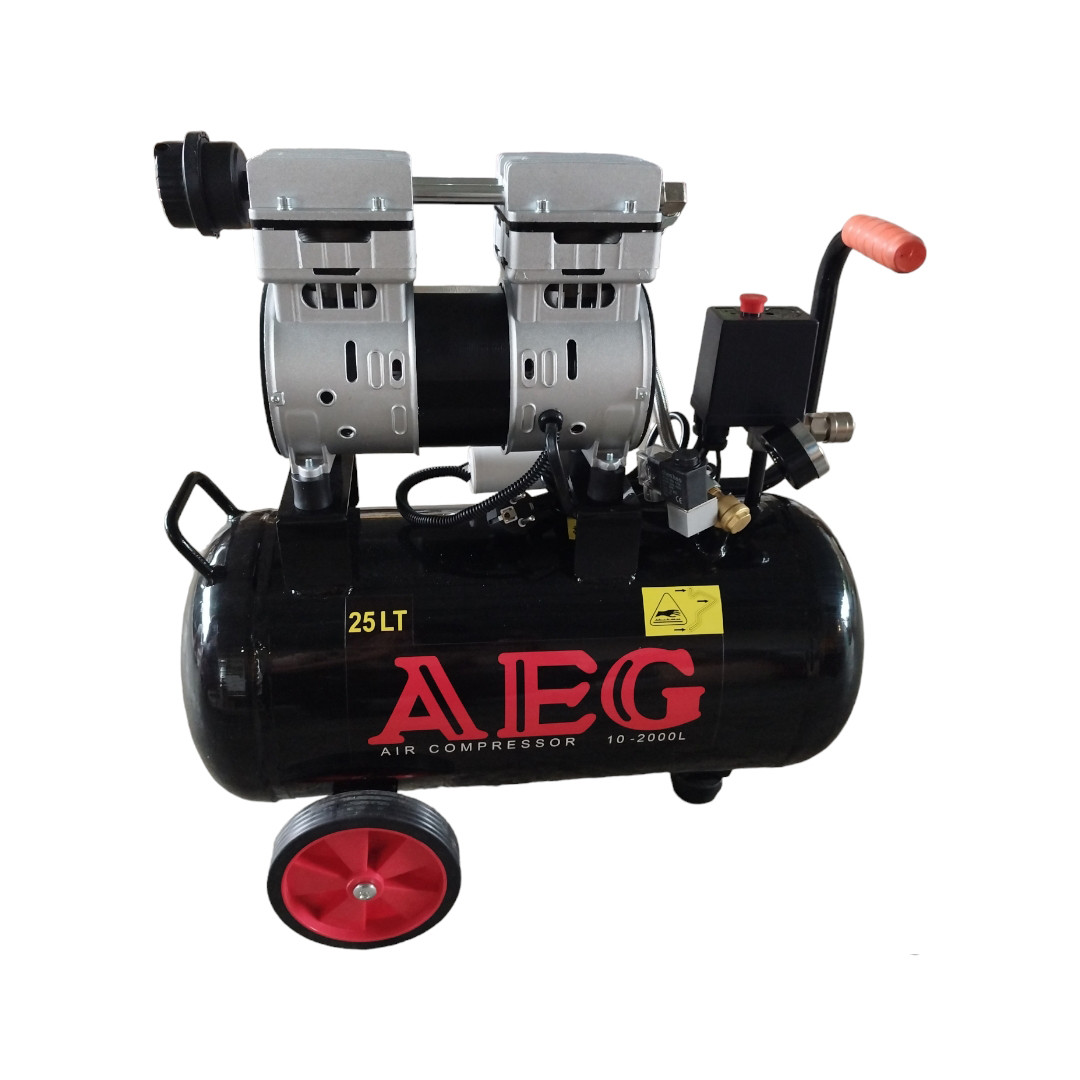 کمپرسور هوا سایلنت آاگ مدل RC2024-25 KS ظرفیت 25 لیتر کمپرسور هوا سایلنت آاگ مدل RC2024-25 KS ظرفیت 25 لیتر