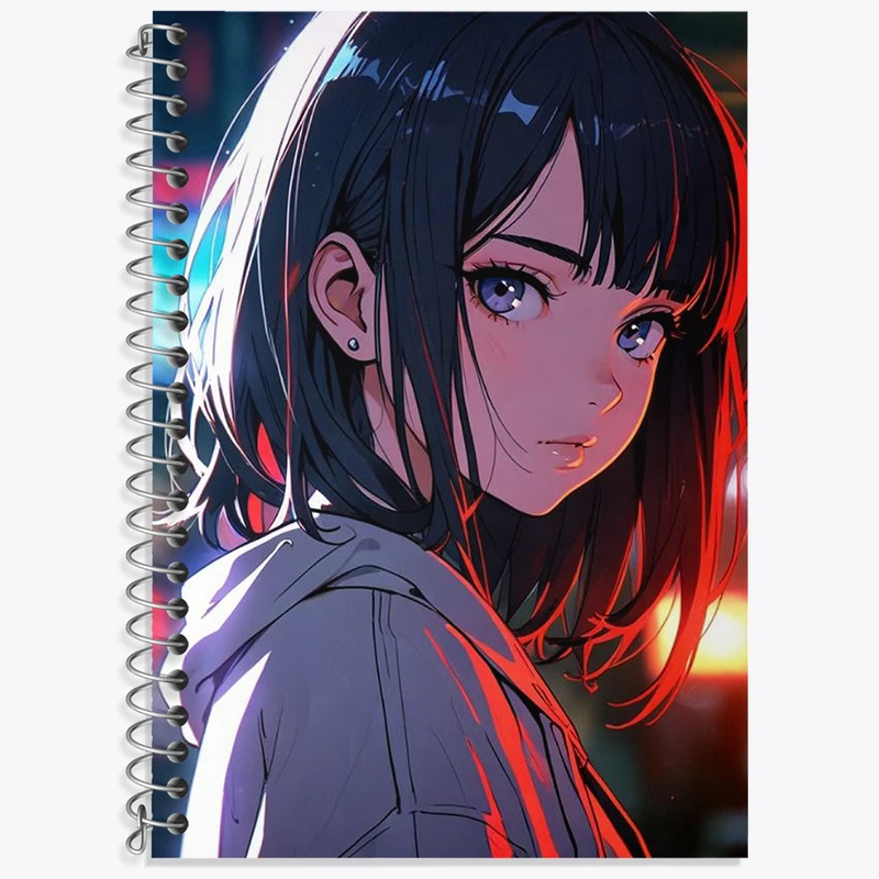 دفتر زبان 50 برگ خندالو مدل سه خط طرح دخترانه کد N2147