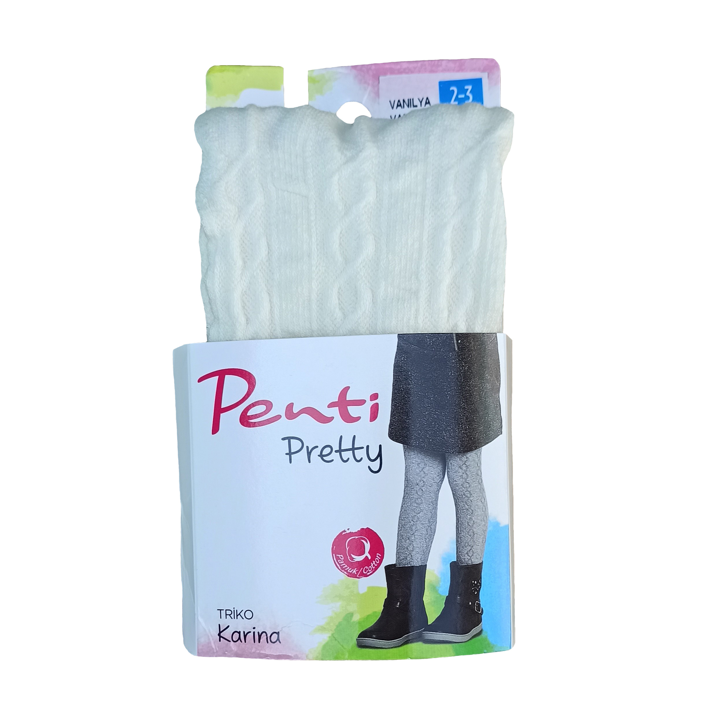 جوراب شلواری دخترانه پنتی مدل بافت رنگ سفید