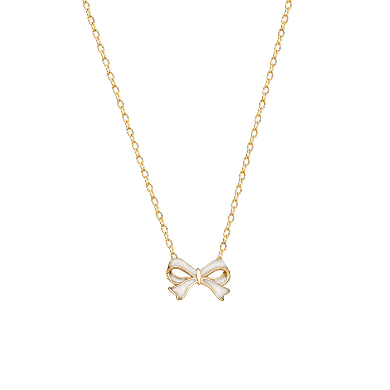 گردنبند طلا 18 عیار زنانه ماوی گالری مدل روبان مینایی س