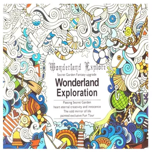 دفتر رنگ آمیزی 15 برگ مدل Wonderland Exploration