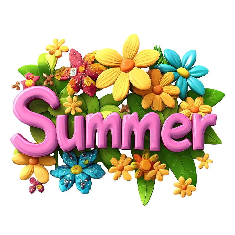 استیکر پارچه و لباس پاد آفرین مدل تابستان طرح گل کد S5704