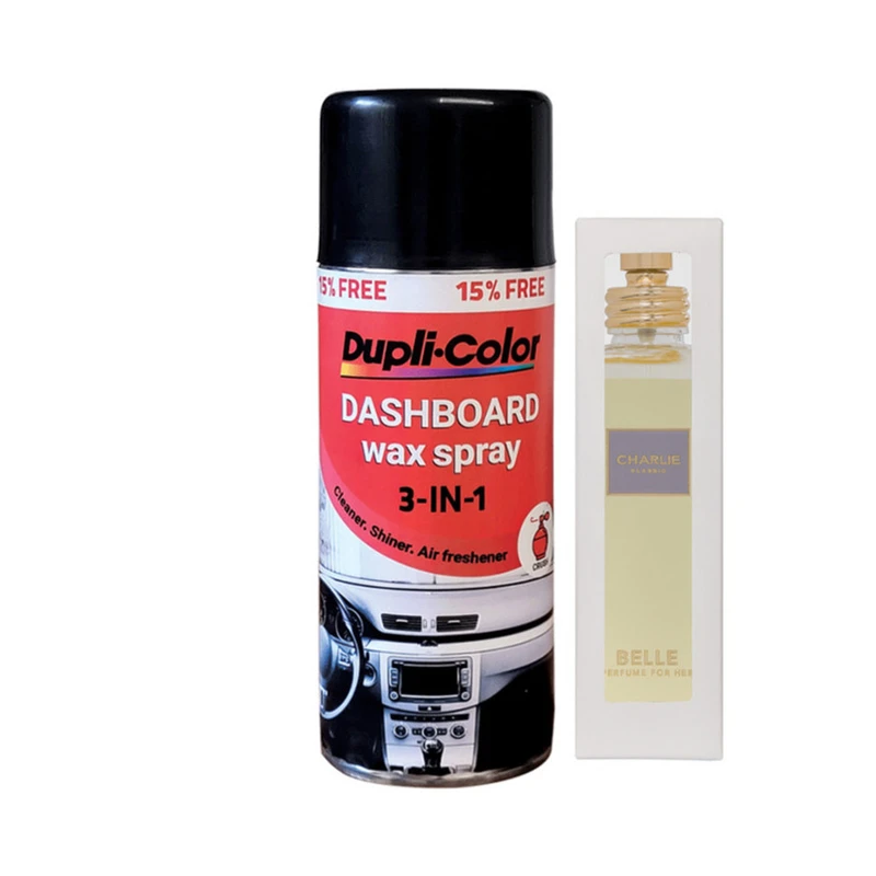 اسپری پولیش و خوشبوکننده داشبورد دوپلی کالر مدل crush belle حجم 400 میلی لیتر مجموعه 2 عددی