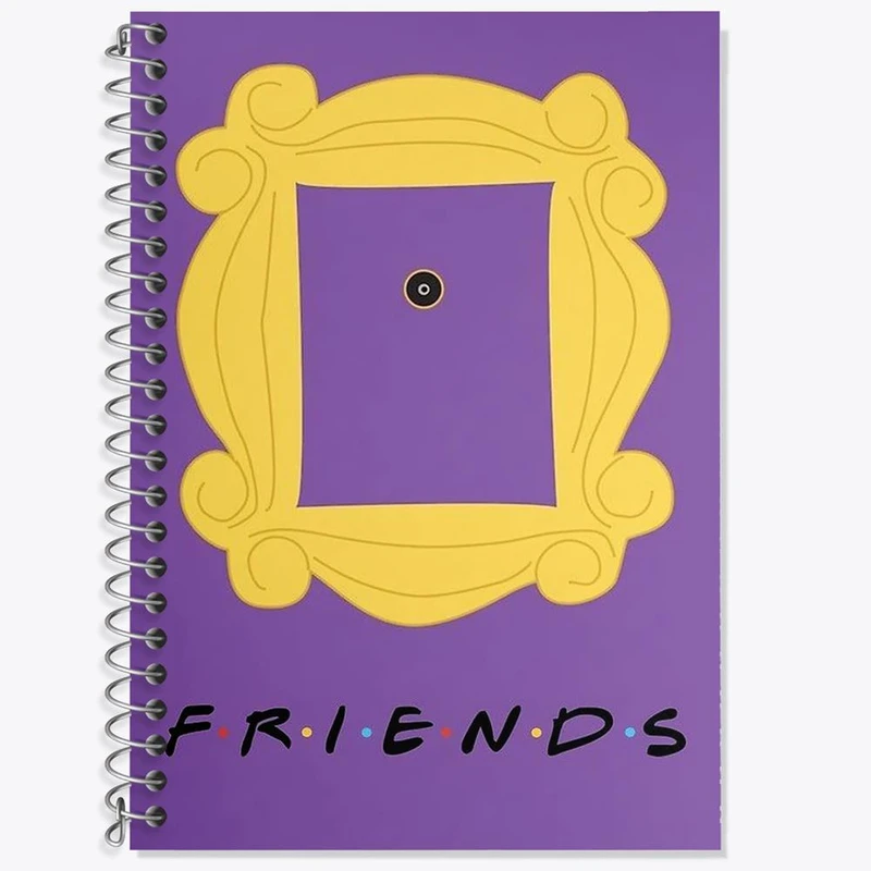 دفتر زبان 50 برگ خندالو مدل دو خط طرح سریال فرندز Friends کد 3144