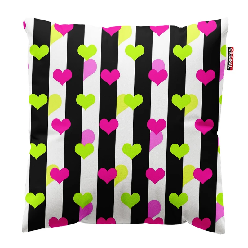 کوسن پاد آفرین طرح قلب کد 602 سایز 30*30 سانتی متر