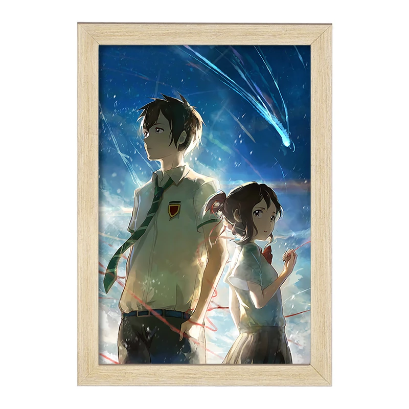 تابلو خندالو مدل تاکی تاچیبانا و میتسویا میامیزو انیمه یورنیم Your Name  کد 16289